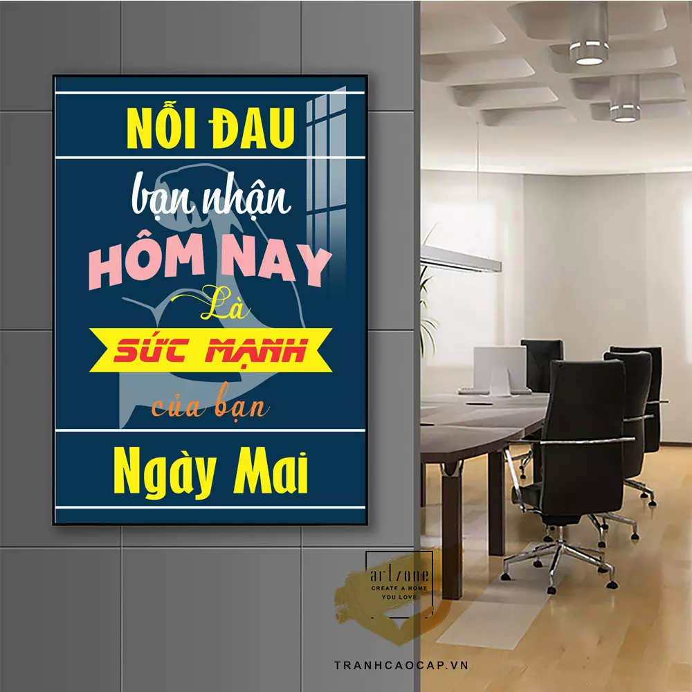 Lựa chọn kích thước tranh phù hợp giúp không gian cân đối và hài hòa