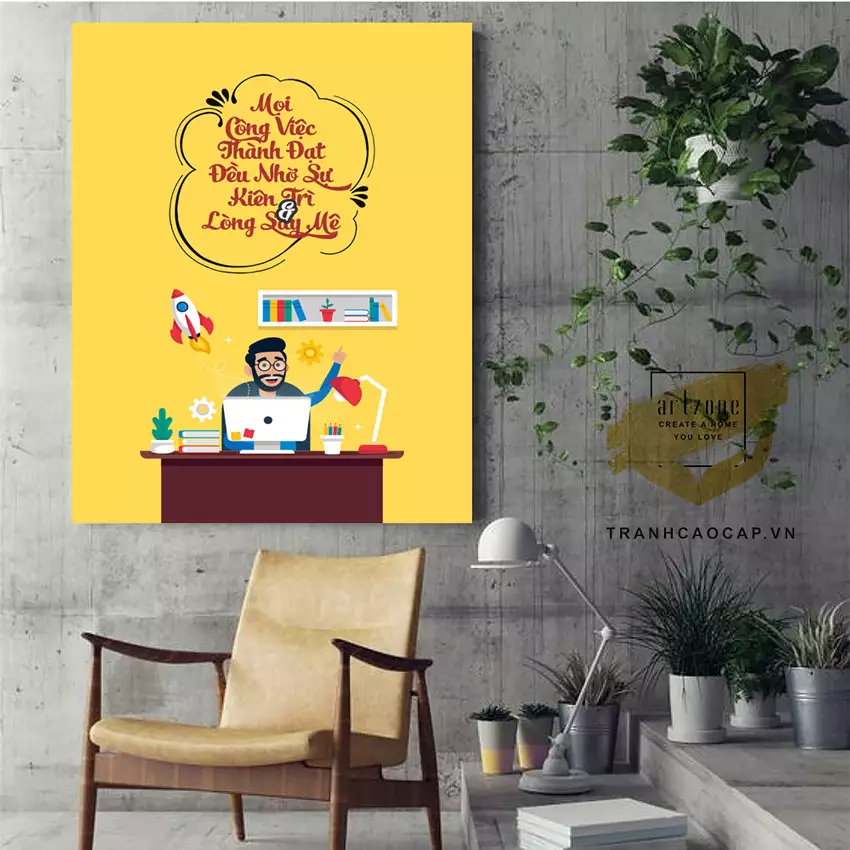 Tranh động lực mica trong phòng họp