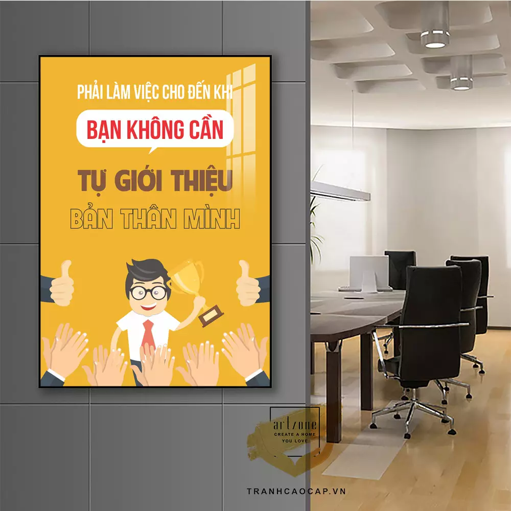 Tranh mica trong phòng làm việc cá nhân