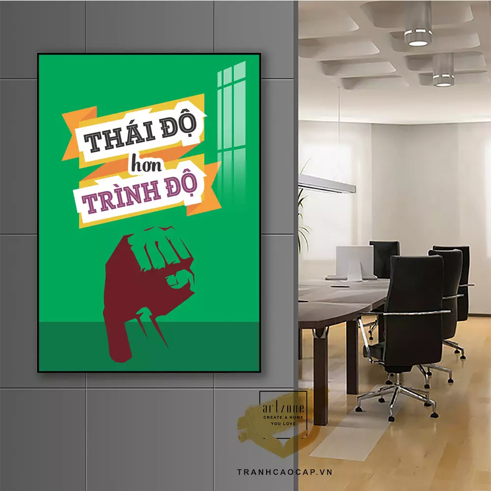 Vị trí treo tranh lý tưởng là ngang tầm mắt