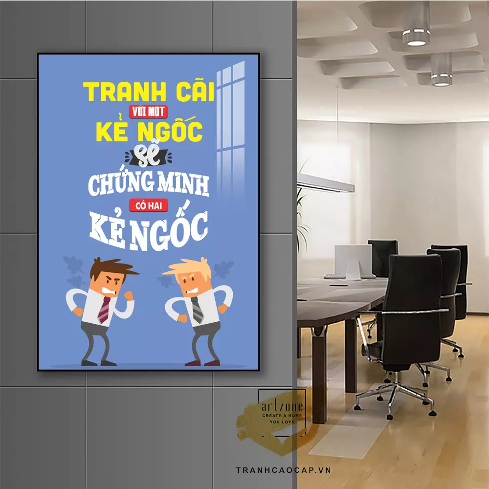 Chất liệu mica cao cấp cho tranh văn phòng