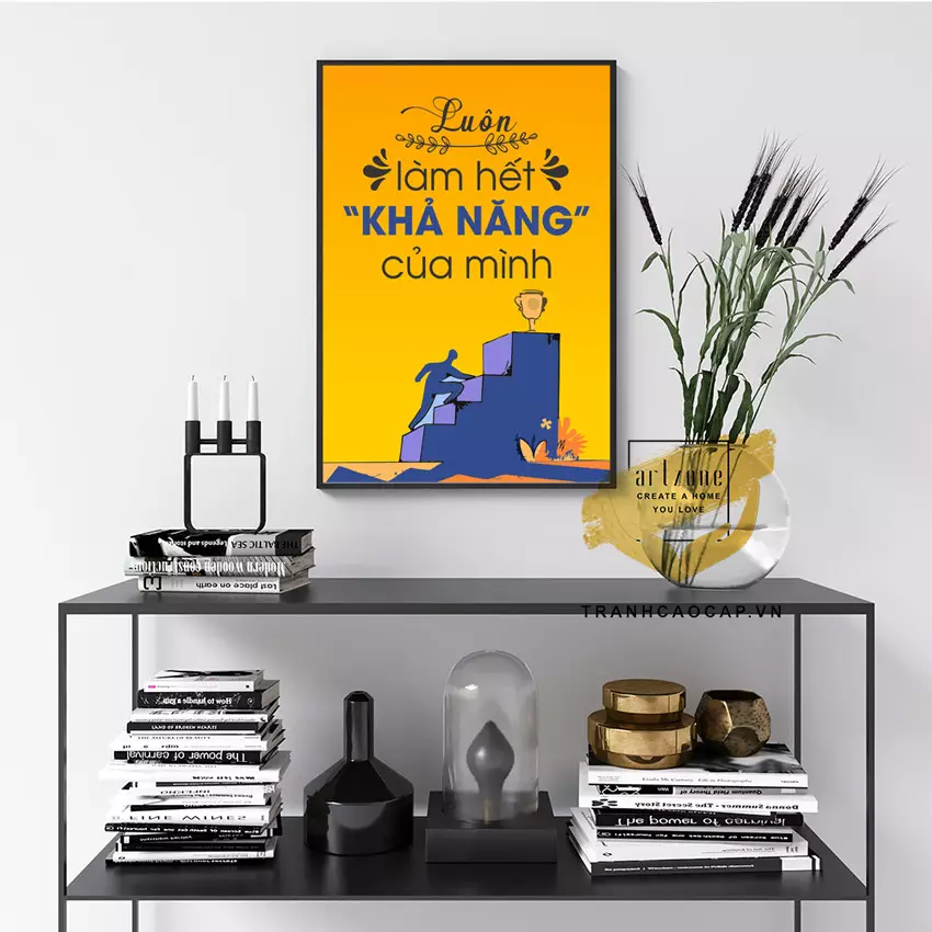 Tranh mica động lực treo văn phòng