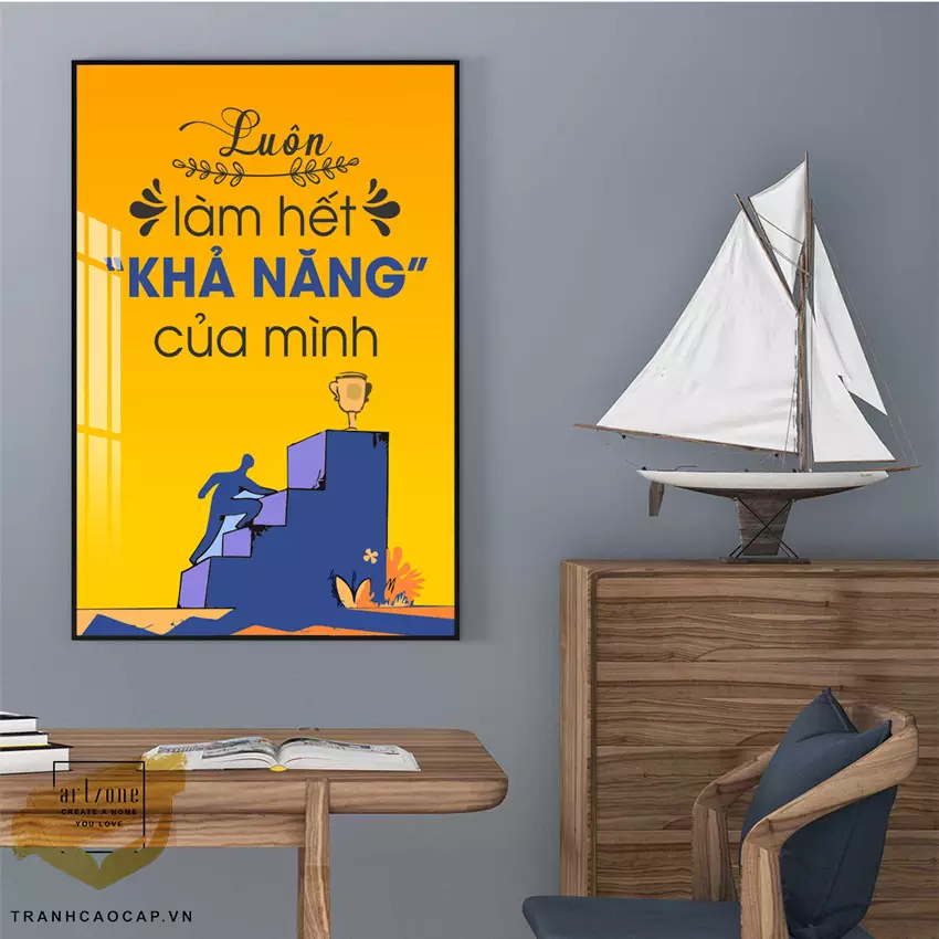 Tranh mica động lực phong cách hiện đại