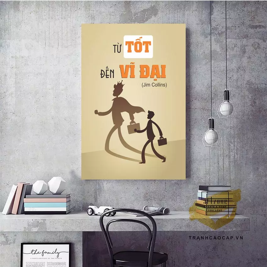 Cách bố trí tranh mica động lực nhẹ nhàng trong văn phòng
