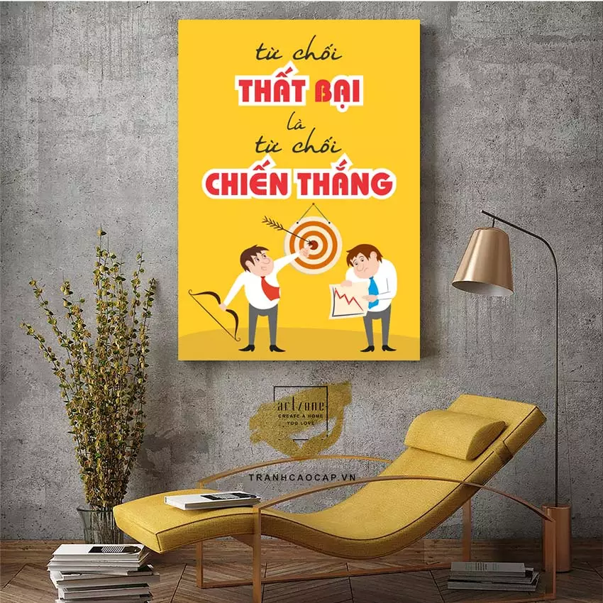 Tranh slogan truyền cảm hứng phù hợp với văn hóa doanh nghiệp