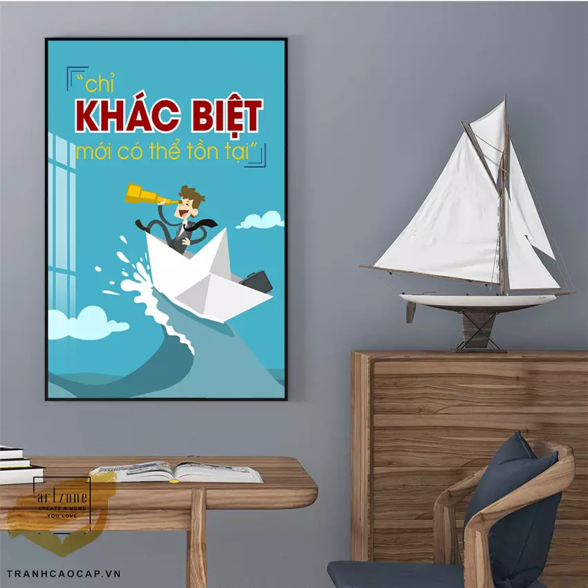 Treo tranh ở độ cao không phù hợp
