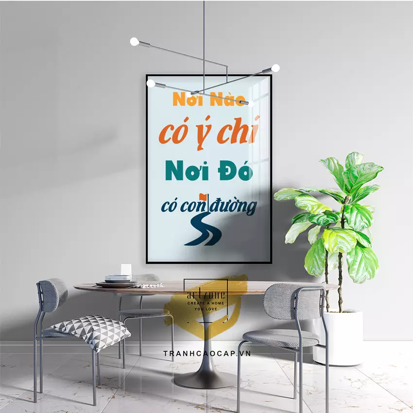 Treo tranh đúng vị trí và đảm bảo yếu tố ánh sáng