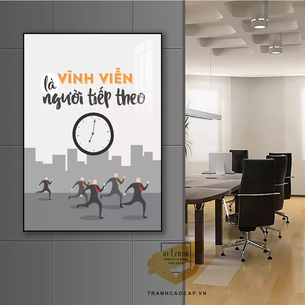 Bố cục và màu sắc tranh hài hòa với không gian