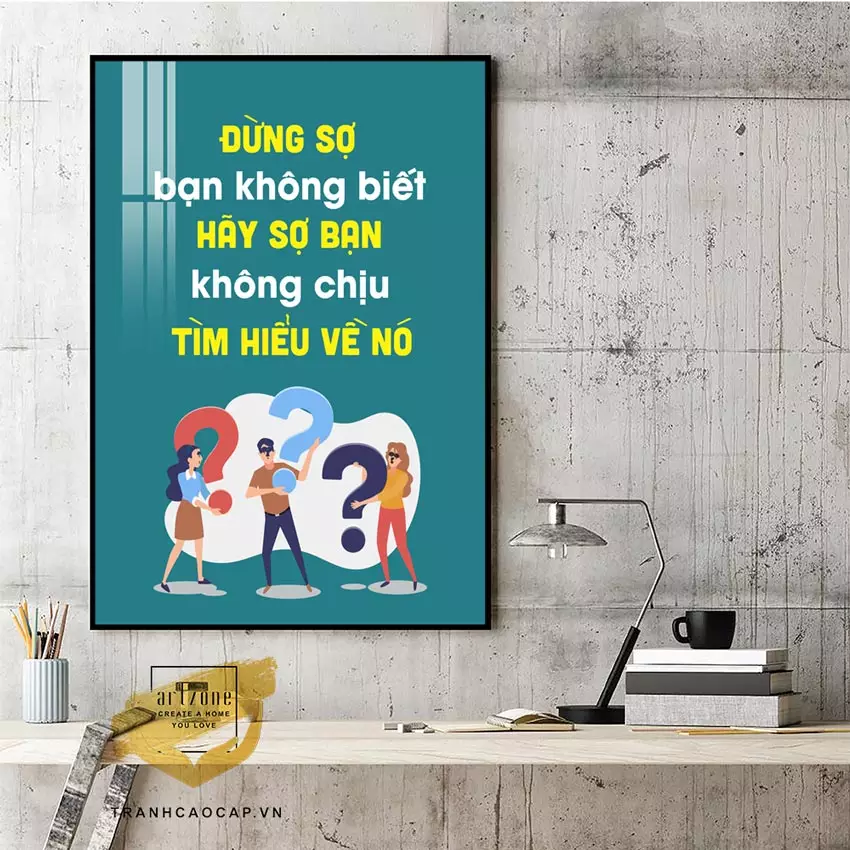 Tranh slogan động lực làm việc