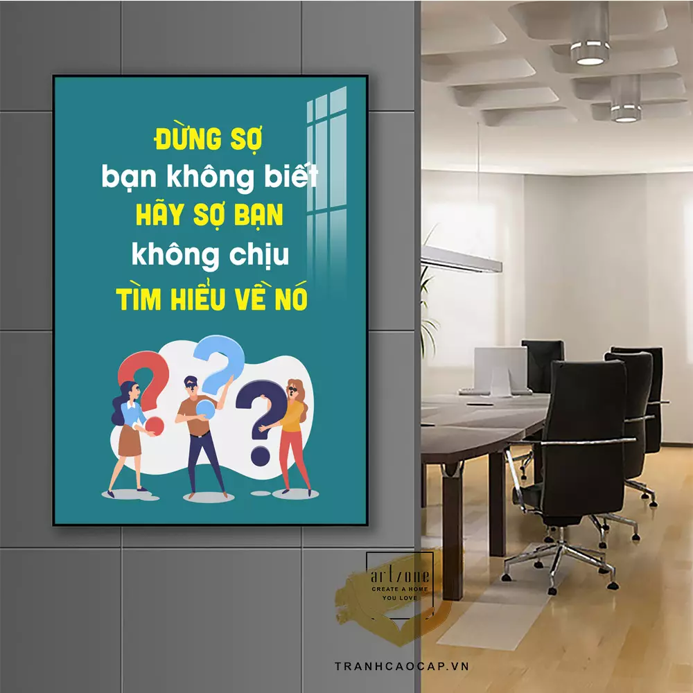 Tranh mica slogan tạo động lực cho văn phòng