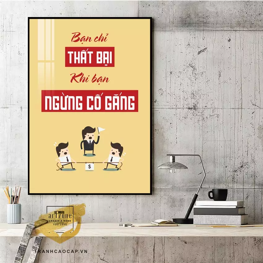 Tranh mica văn phòng tạo điểm nhấn cho không gian