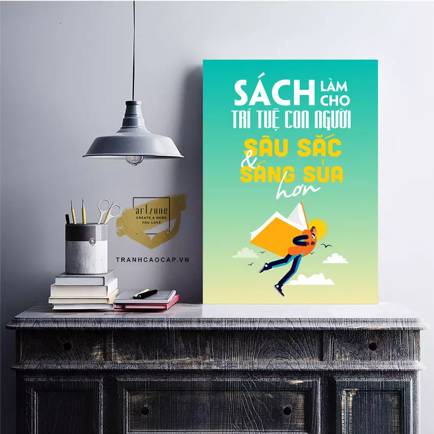 Tranh Mica AZ1-1245 treo trong phòng làm việc tại nhà