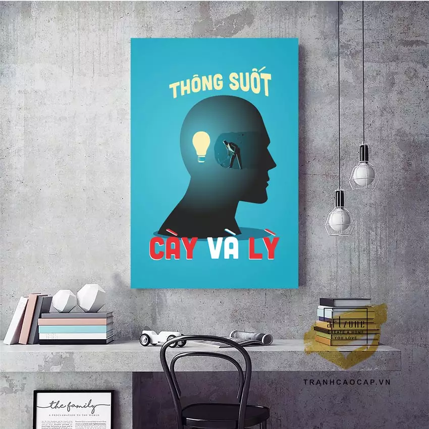 Tranh mica động lực treo tường - Đầu tư cho không gian làm việc hiệu quả