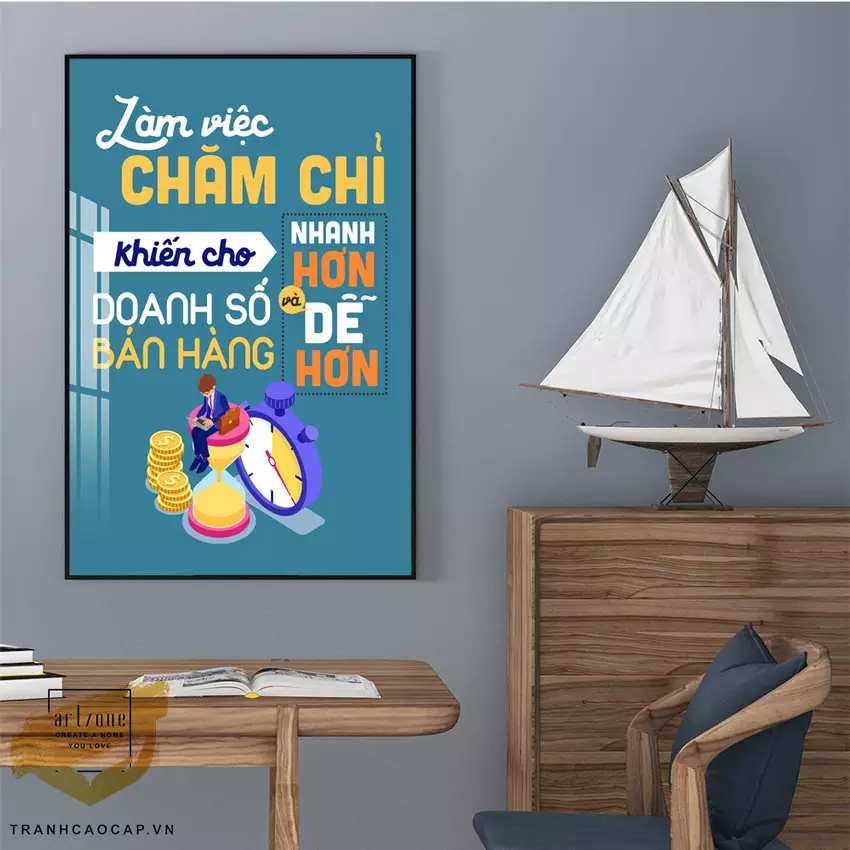 Màu sắc tranh cần hài hòa với tổng thể không gian