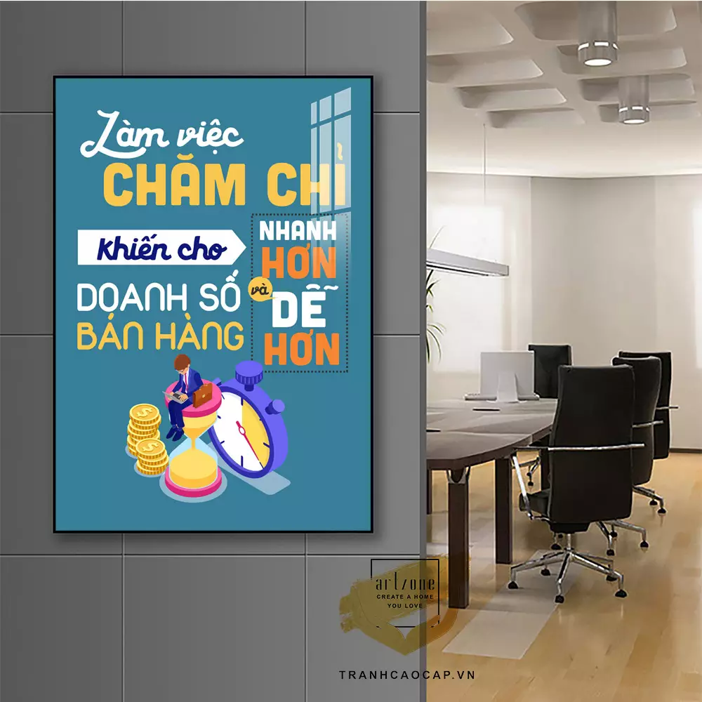 Nội dung tranh cần phù hợp với mục đích sử dụng của văn phòng