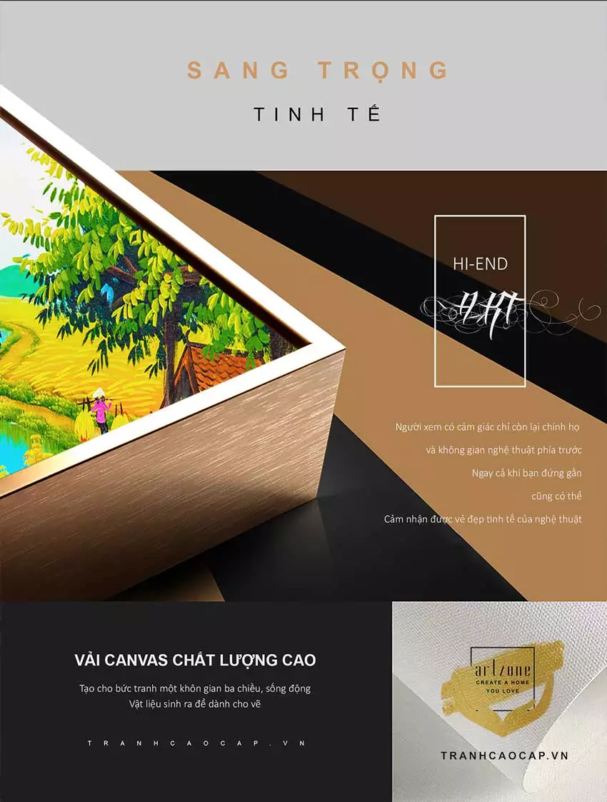 Khung tranh composite tinh tế và bền bỉ
