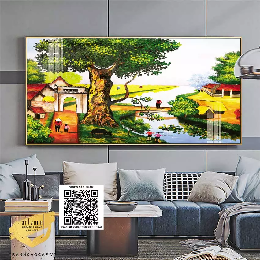 Kích thước tranh phù hợp với không gian