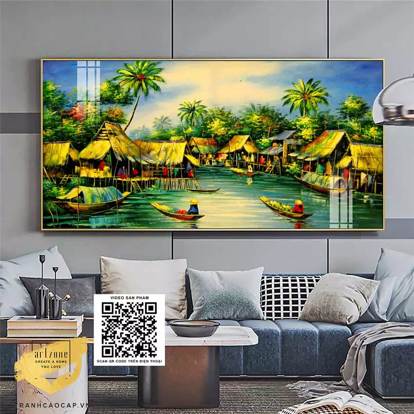 Tranh Làng Quê Việt Nam - Sự chuyển động của thời gian trong tranh