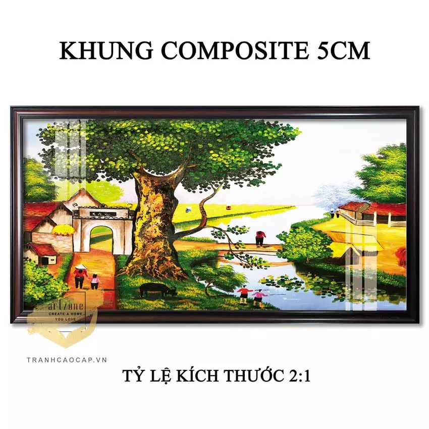Tranh Làng Quê Việt Nam Phong Cách Cổ Điển