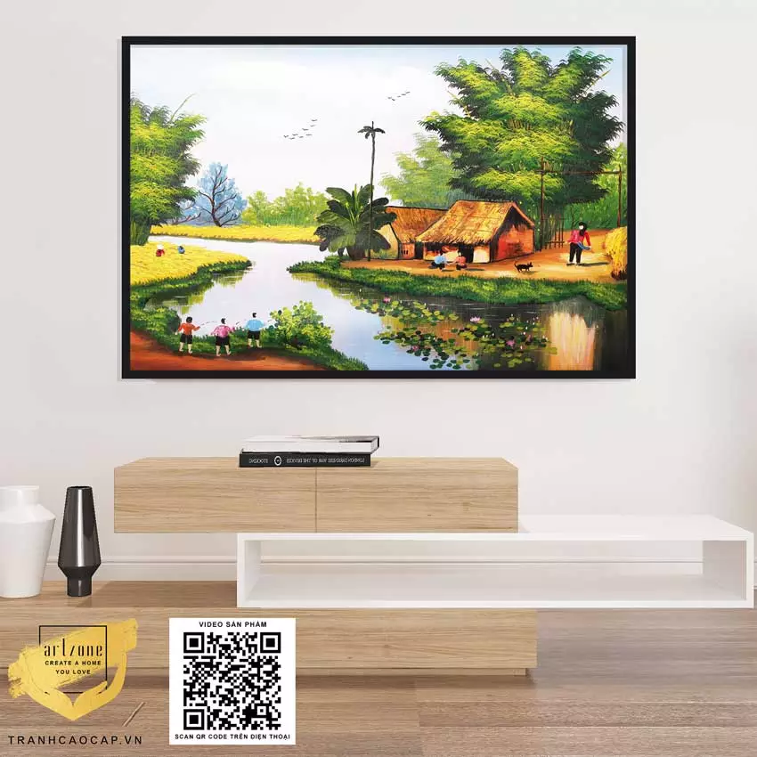 Chi tiết khung tranh và chất liệu mica