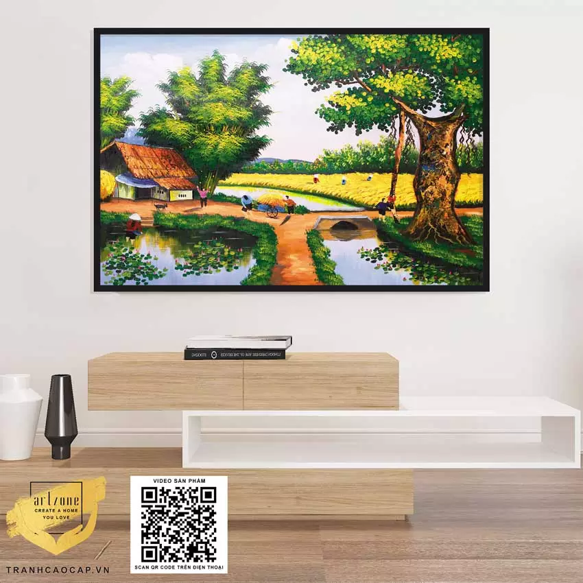 Các loại khung tranh phổ biến cho tranh Làng Quê Việt Nam
