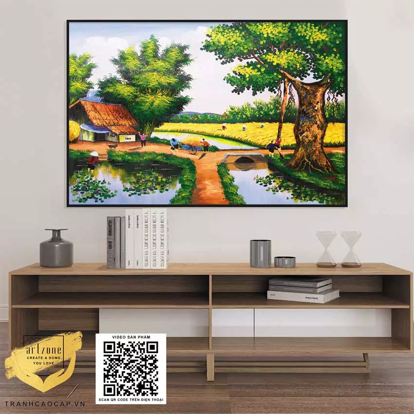 Mua tranh Làng Quê Việt Nam Mica AZ1-0168 tại Tranh Cao Cấp