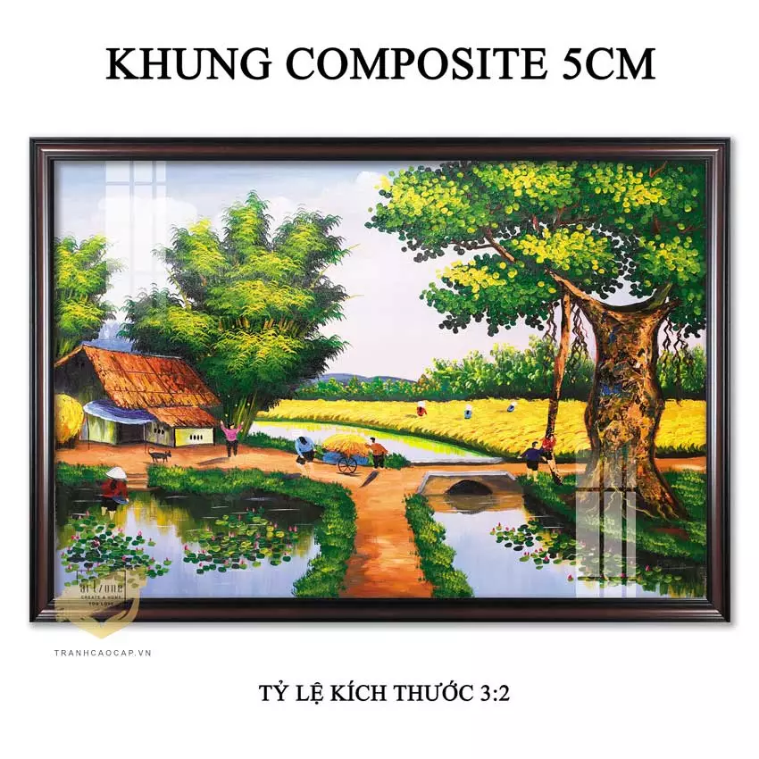 Không gian sống thêm phần tinh tế với tranh Làng Quê Việt Nam