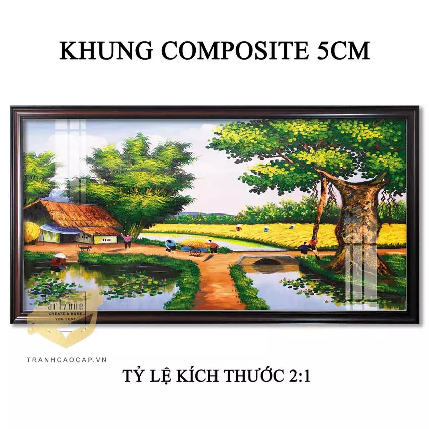 Tranh Làng Quê Việt Nam cho không gian làm việc sáng tạo