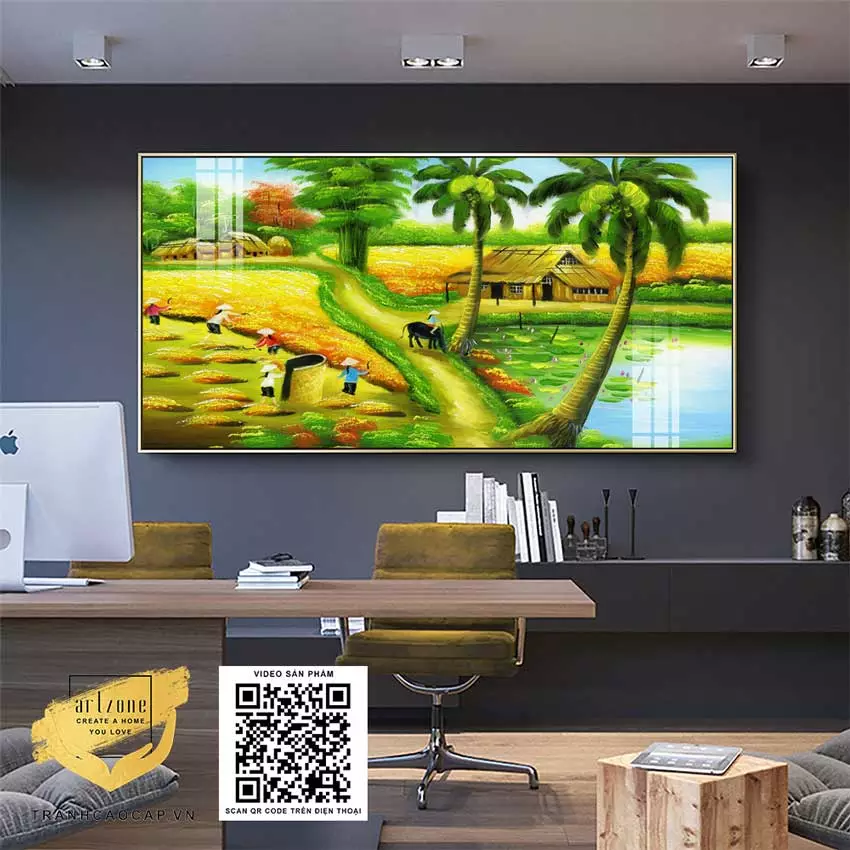Tranh Mica làng quê mang đến vẻ đẹp hiện đại