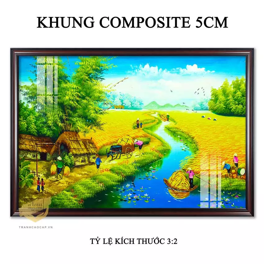 Không gian sống đẹp với tranh làng quê