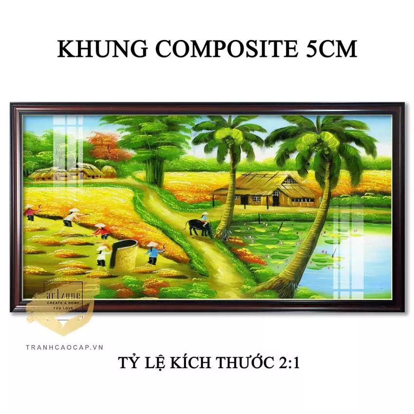 Mẫu tranh làng quê Việt Nam AZ1-0161-MICA