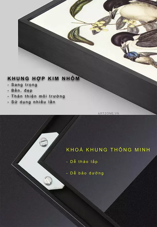 Kích thước tranh phù hợp với không gian phòng