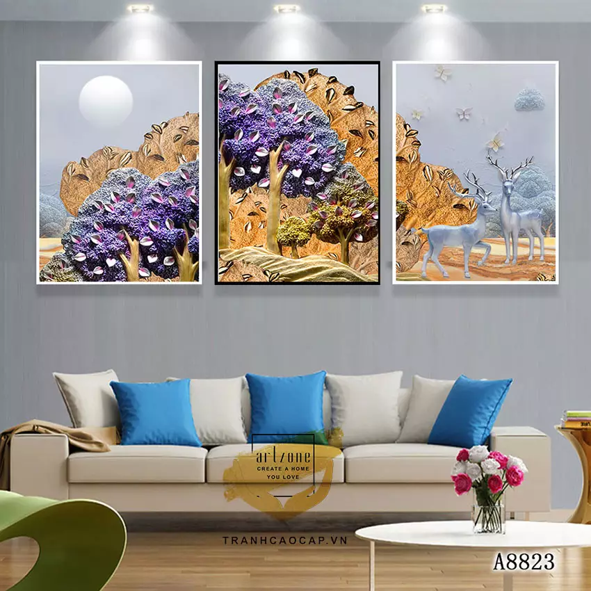 Bức tranh AZ3-0889-MICA - trang trí phòng khách