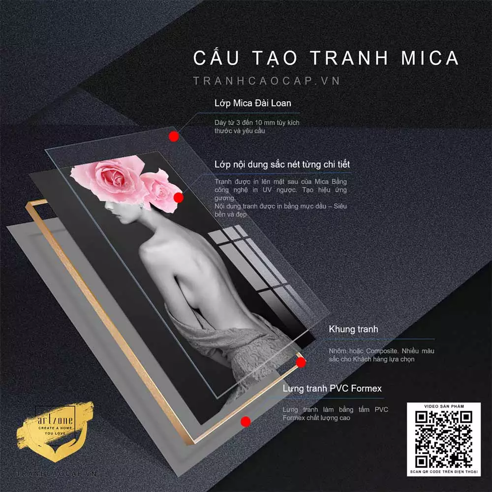 Tranh Chân Dung Thiếu Nữ Mica AZ1-0836