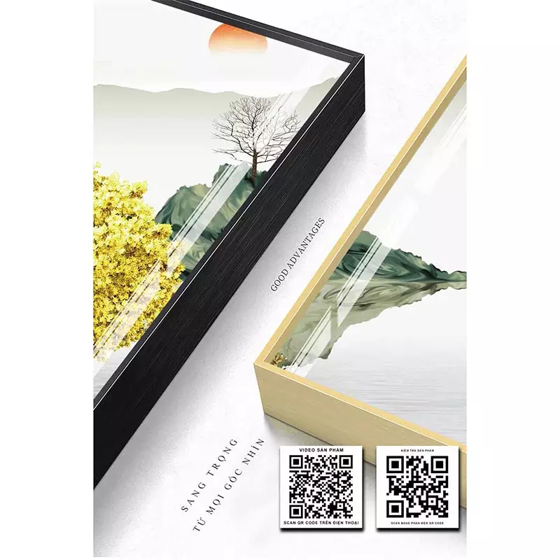 Thiết kế trang trí phòng khách với tranh mica