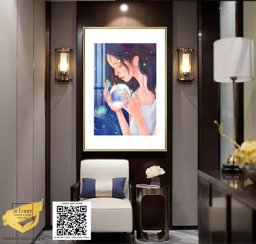 Sử dụng ánh sáng để làm nổi bật vẻ đẹp của tranh