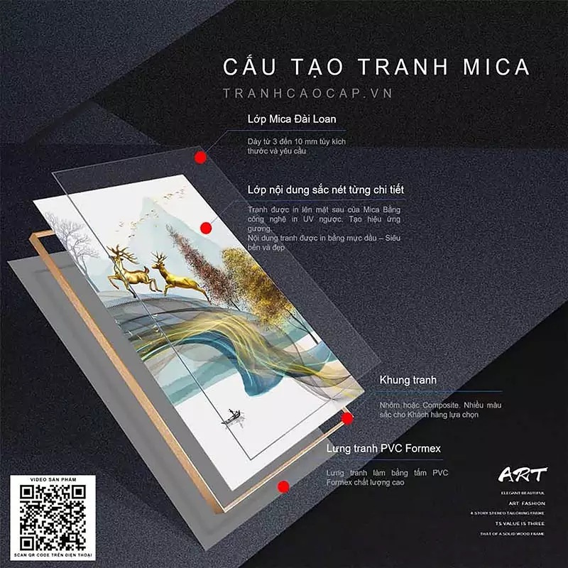 Bức tranh Mica AZ3-0142 - Tạo điểm nhấn cho phòng khách