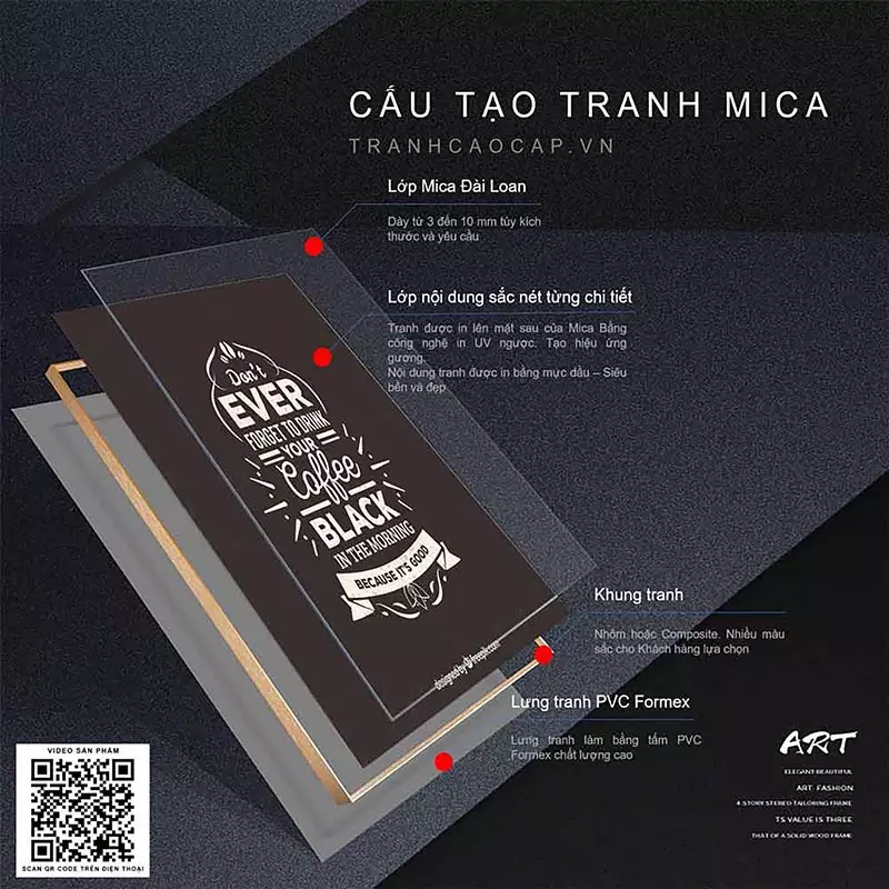 Bức tranh Mica AZ3-0260 trong phòng khách