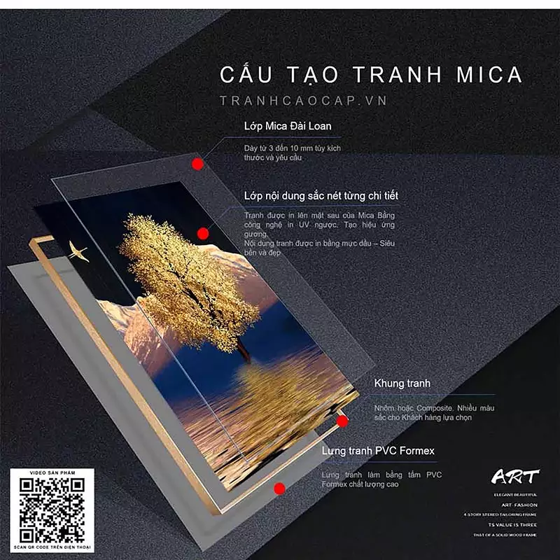 Kích thước tranh Mica AZ3-0143