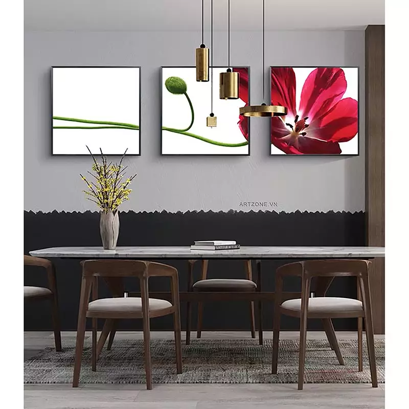 Bức tranh mica bọc gương AZ3-0139 với ánh sáng tự nhiên
