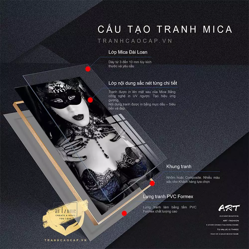 Tranh mica bóng gương 7-10
