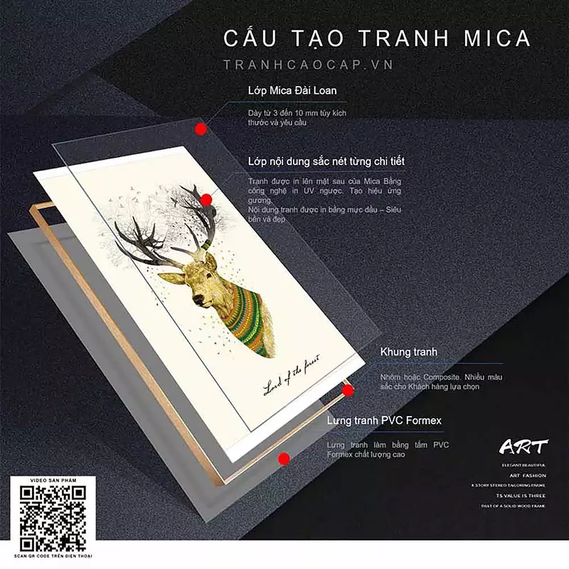 Thiết kế nữ tính và hiện đại, Tranh Mica AZ3-0259