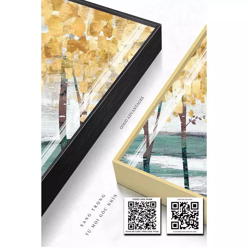 Tranh treo phòng khách chất liệu Mica