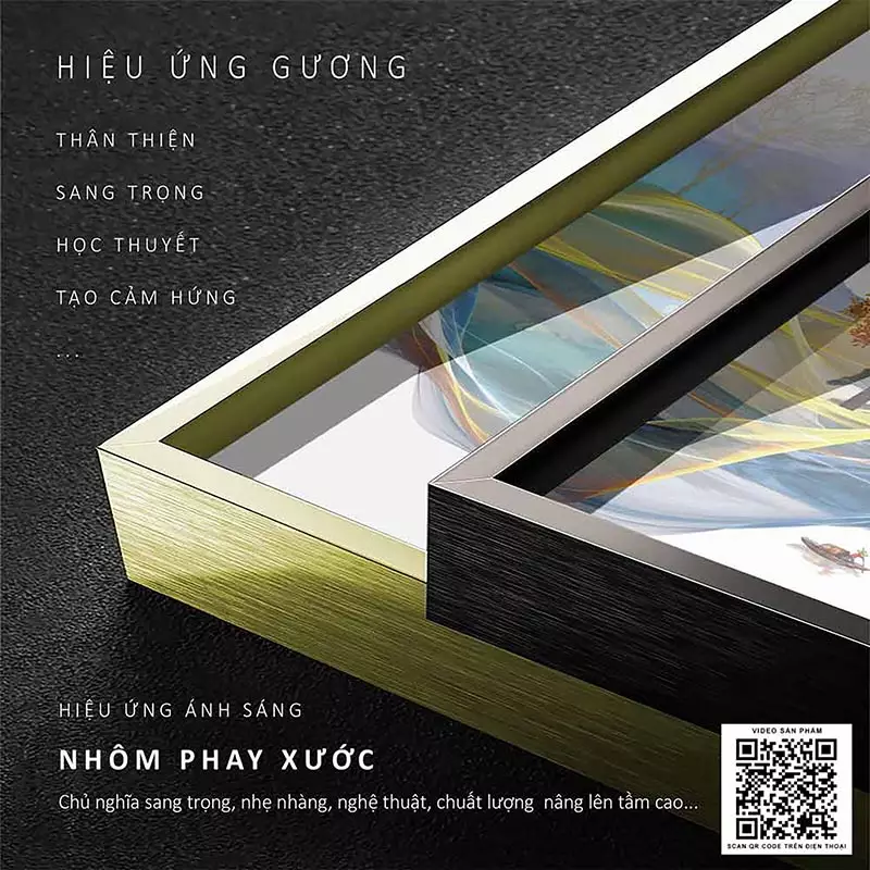 Tranh Mica tạo điểm nhấn cho phòng khách