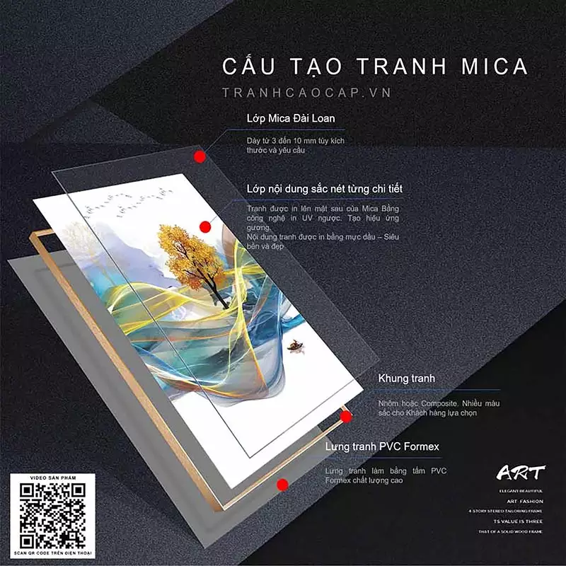 Tranh Mica AZ3-0146 tạo cảm hứng cho không gian