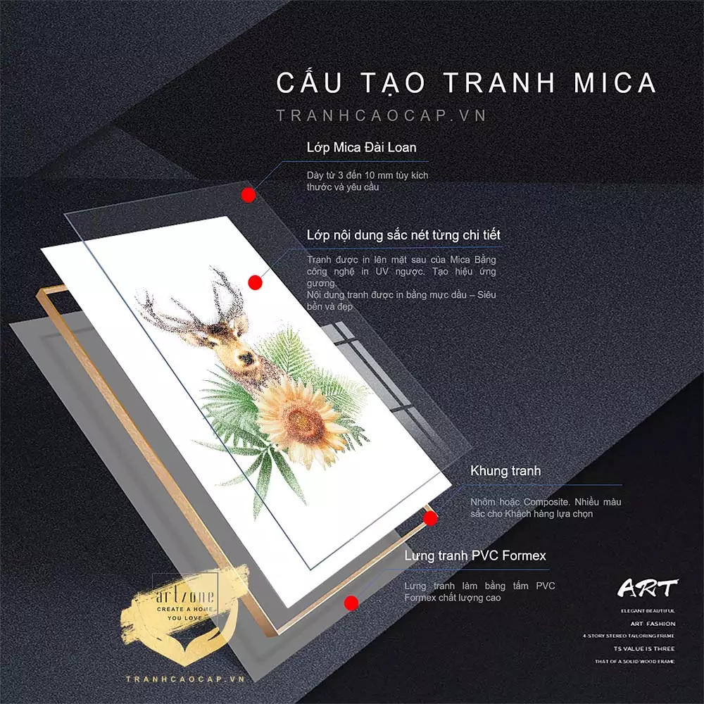 Tranh Mica tạo ấn tượng