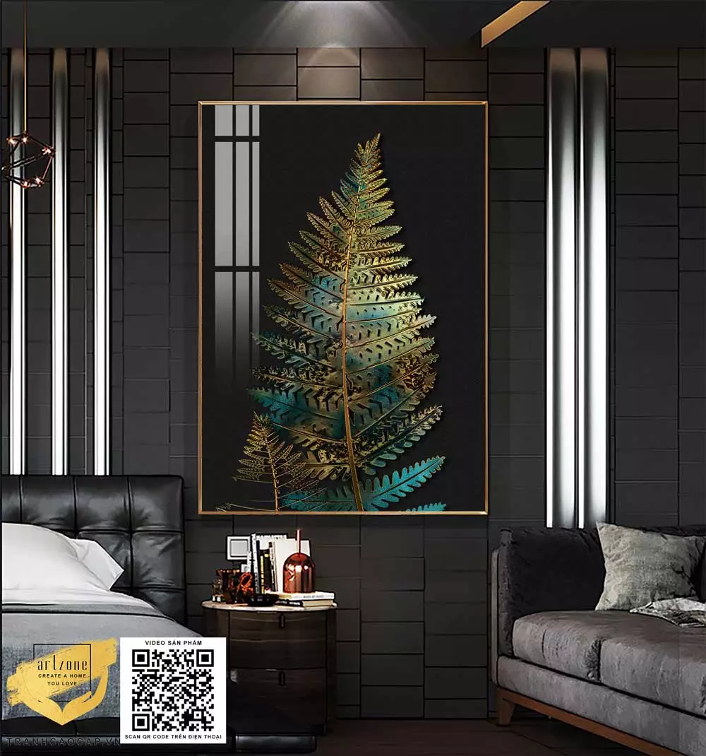 Ánh sáng phù hợp giúp tôn lên vẻ đẹp của tranh mica Chiếc lá