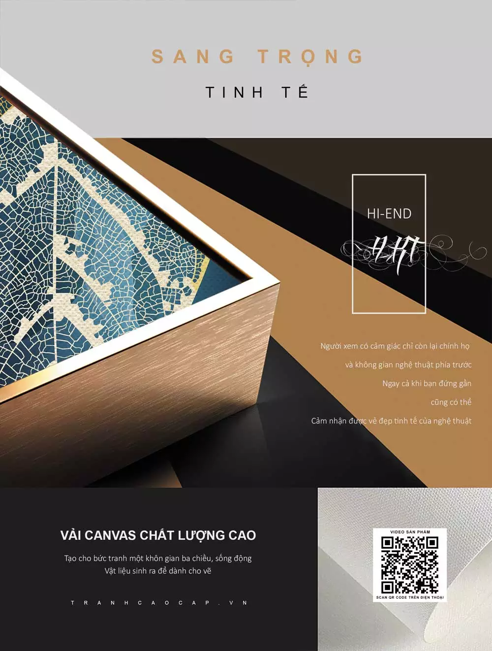 Chi tiết vân vàng hoàng kim trên tranh mica