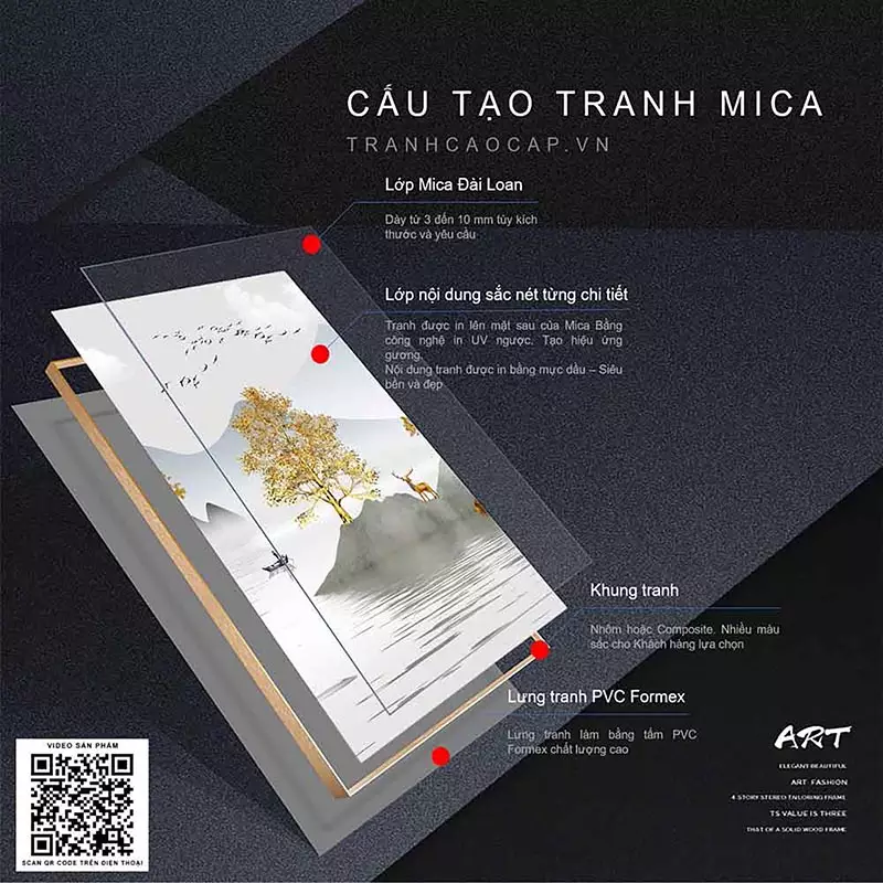 Không gian sống hoàn hảo với bức tranh mica