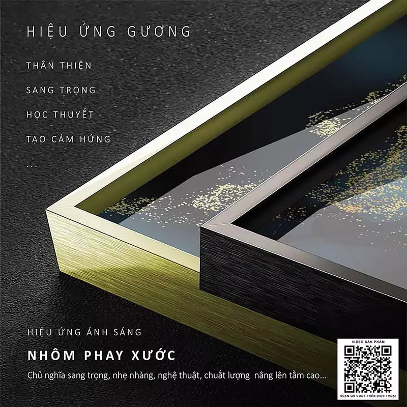 Bức tranh Mica tạo điểm nhấn không gian phòng khách